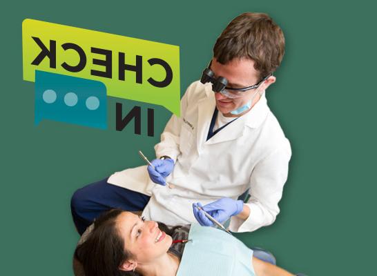 牙医正在用语言治疗病人 